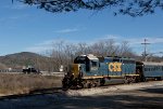 CSXT 6025 Leads W001 at Dixfield